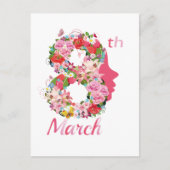 女国際的性の日happy women's day 8 2024 ポストカード (正面)