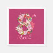 女国際的性の日happy women's day 8 2025 スタンダードカクテルナプキン (正面)