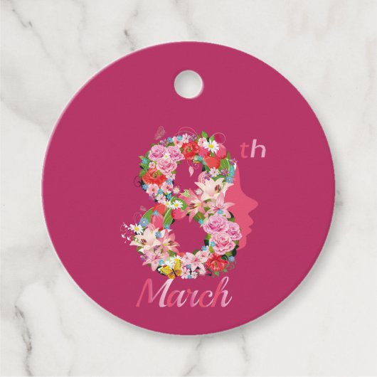 女国際的性の日happy women's day 8 2025 フェイバータグ (正面)