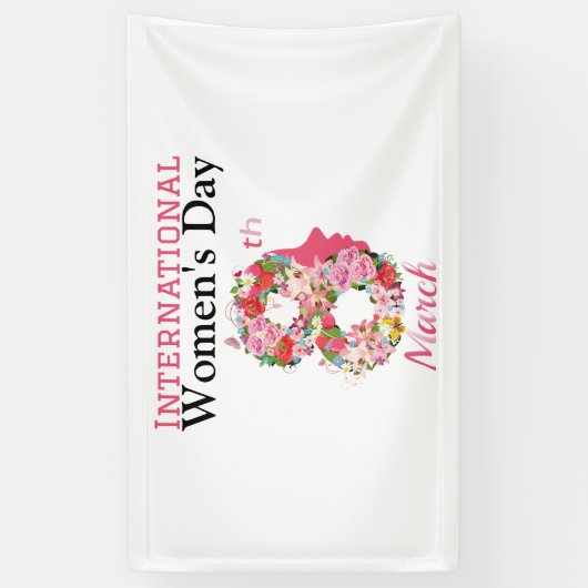 女国際的性の日happy women's day 8 2025 横断幕 (縦)