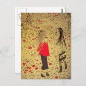 女失ったの子スケッチ ポストカード (正面/裏面)