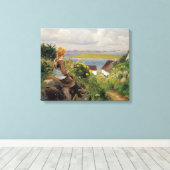 女失ったの考え子(H.A. Brendekilde) キャンバスプリント (インサイチュ (ウッドフロア))