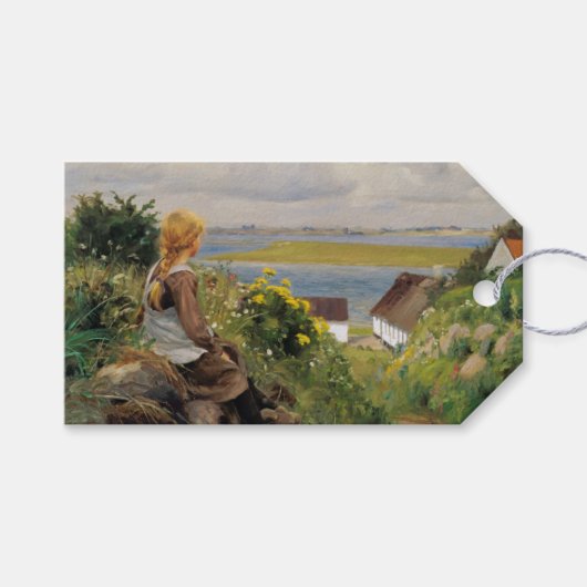 女失ったの考え子(H.A. Brendekilde) ギフトタグ (正面(横))