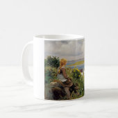 女失ったの考え子(H.A. Brendekilde) コーヒーマグカップ (正面左)