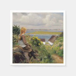 女失ったの考え子(H.A. Brendekilde) スタンダードカクテルナプキン