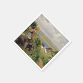 女失ったの考え子(H.A. Brendekilde) スタンダードカクテルナプキン (角)