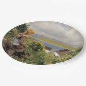 女失ったの考え子(H.A. Brendekilde) ペーパープレート (アングル)