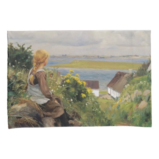 女失ったの考え子(H.A. Brendekilde) 枕カバー (正面右)