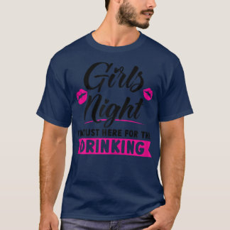 女女の子の夜ここで飲みパーティー Tシャツ