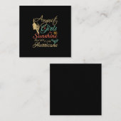 女威厳があるの子はサンシャイン威厳がある誕生日 スクエア名刺 (正面/裏面)
