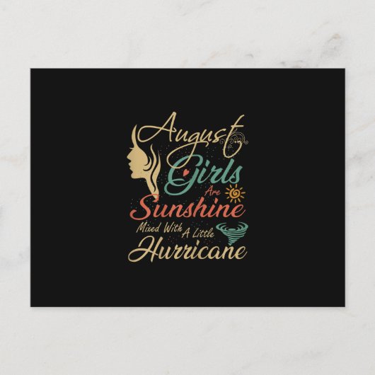 女威厳があるの子はサンシャイン威厳がある誕生日 案内ポストカード (正面)