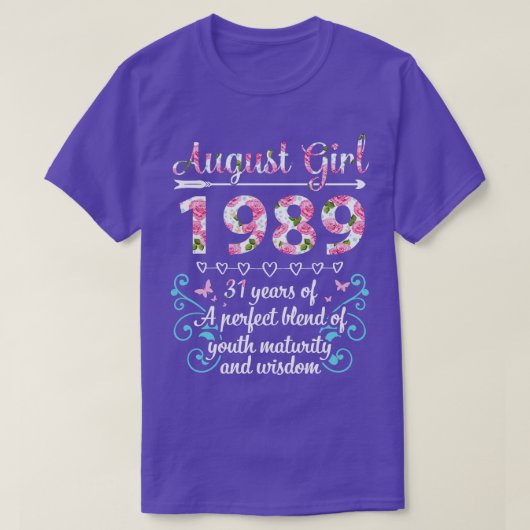 女威厳があるの子1989ハッピーバースデー31年間のパフォーマンス Tシャツ (デザイン正面)