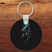 女威厳のある子と私が大好きな乗馬女性のカーボーイ キーホルダー (正面)