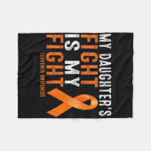 女娘のケンカはオレのケンカ阿波白血病 フリースブランケット (正面(横))