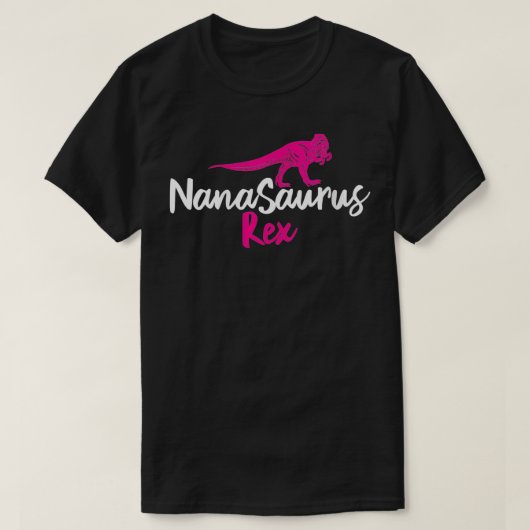 女子おもしろいおばあちゃんマザーズNana Saurus Re D Tシャツ (デザイン正面)