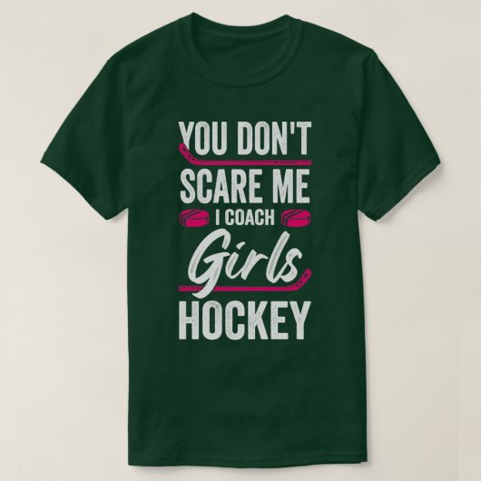 女子おもしろいアイスホッケーコーチのギフト Tシャツ (デザイン正面)
