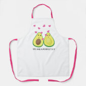 女子おもしろいアボカドBBQ料理エプロン用エプロン エプロン (正面)
