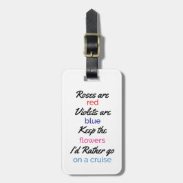女子おもしろいクルーズ荷物タグ ラゲッジタグ