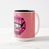 女子おもしろいゴルファープロのゴルフ狂信的スポーツ ツートーンマグカップ (正面右)