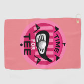 女子おもしろいゴルファープロ狂信的ゴルフ ゴルフタオル (横)