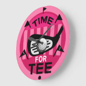 女子おもしろいゴルファープロ狂信的ゴルフ ラージ壁時計 (傾斜)