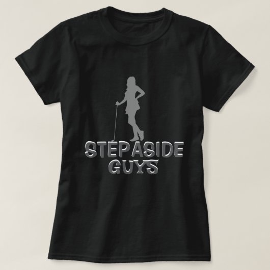 女子おもしろいゴルフシャツ脇の男 Tシャツ (デザイン正面)