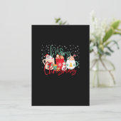 女子おもしろいスイーツ用クリスマスコーヒー冬Cof 招待状 (スタンド正面)