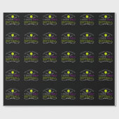 女子おもしろいソフトボールコーチ ラッピングペーパー (フラット)