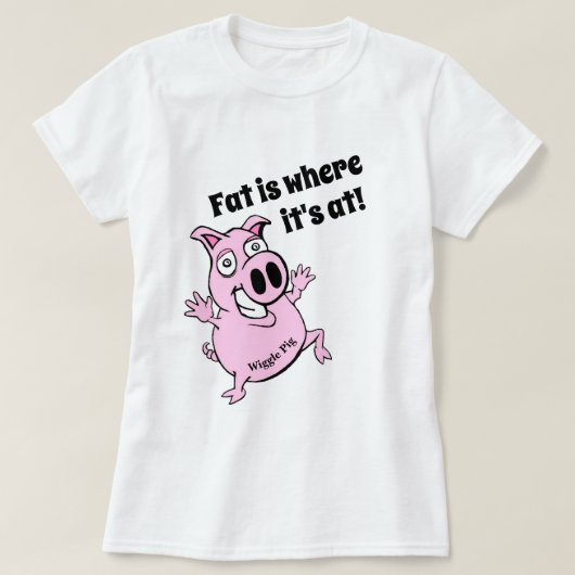 女子おもしろいトレーニングウィグルピグノベルティTシャツ Tシャツ (デザイン正面)