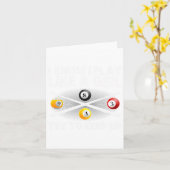 女子おもしろいプールデザインビリヤードP カード (黄色い花)