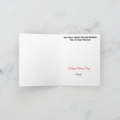 女子おもしろいベー最高のカーのグリーティングカード カード (内部)