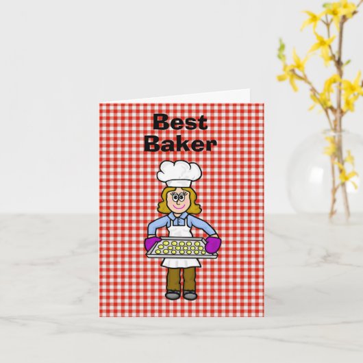 女子おもしろいベー最高のカーのグリーティングカード カード (黄色い花)