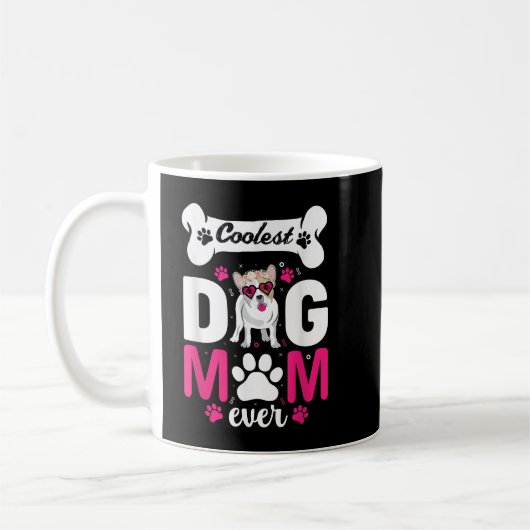 女子おもしろいボクサー犬 コーヒーマグカップ (左)
