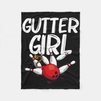 女子おもしろいボーリングデザインボウリングをする人、 クリケットの投手ボウリン フリースブランケット