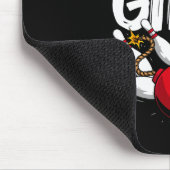 女子おもしろいボーリングデザインボウリングをする人、 クリケットの投手ボウリン マウスパッド (コーナー)