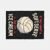 女子おもしろい十代の女子子供用バレーボールのシャツ フリースブランケット (正面(横))