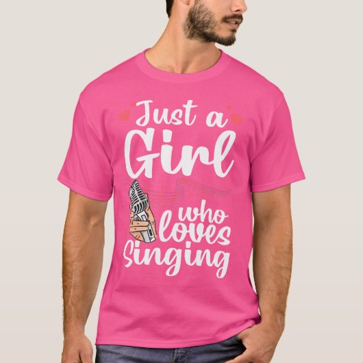 女子おもしろい女子キッズシンガーSの歌デザイン Tシャツ (正面)