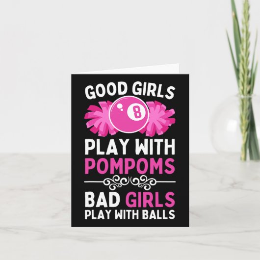 女子おもしろい用ビリヤード8 Llビリヤード・プール カード (正面)