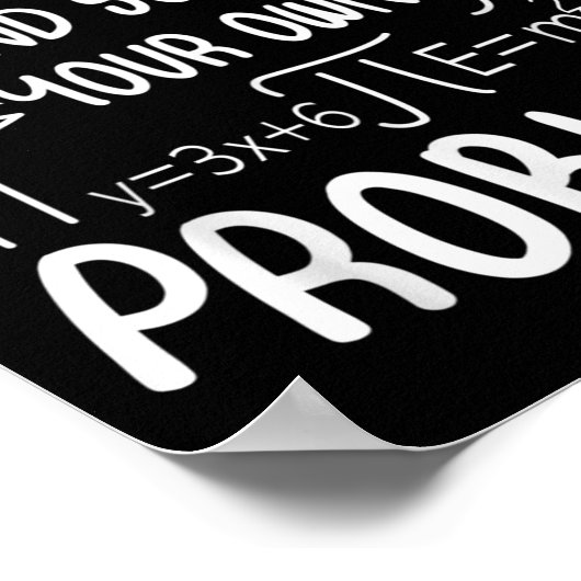 女子おもしろい男子10代の男性の女性Deのための数学引用文 ポスター (角)