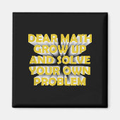 女子おもしろい男子10代の男性の女性Deのための数学引用文 マグネット (正面)