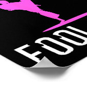 女子おもしろい空手キックMaの空手デザイン ポスター (角)