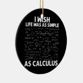 女子おもしろい算数先生算数ジョークユーモア セラミックオーナメント (右)