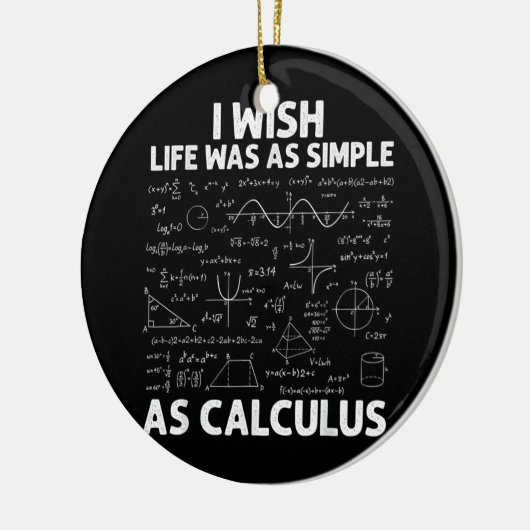 女子おもしろい算数先生算数ジョークユーモア セラミックオーナメント (左)