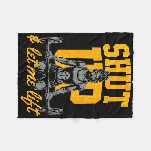 女子おもしろい重量挙げボディビル筋肉Sa フリースブランケット (正面(横))