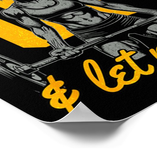 女子おもしろい重量挙げボディビル筋肉Sa ポスター (角)