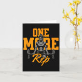 女子おもしろい重量挙げレップボディビルMusc カード (黄色い花)