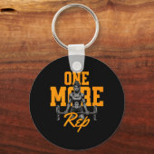 女子おもしろい重量挙げレップボディビルMusc キーホルダー (正面)