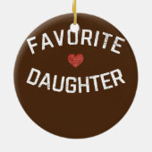 女子お気に入りの娘ハート動揺してヴィンテージ セラミックオーナメント (裏面)