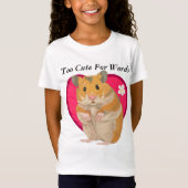 女子かわいいハムスターTシャツ Tシャツ (正面)