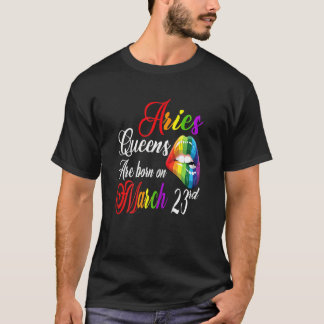 女子かわいい誕生日ガールクイーンズ生まれが3月 Tシャツ